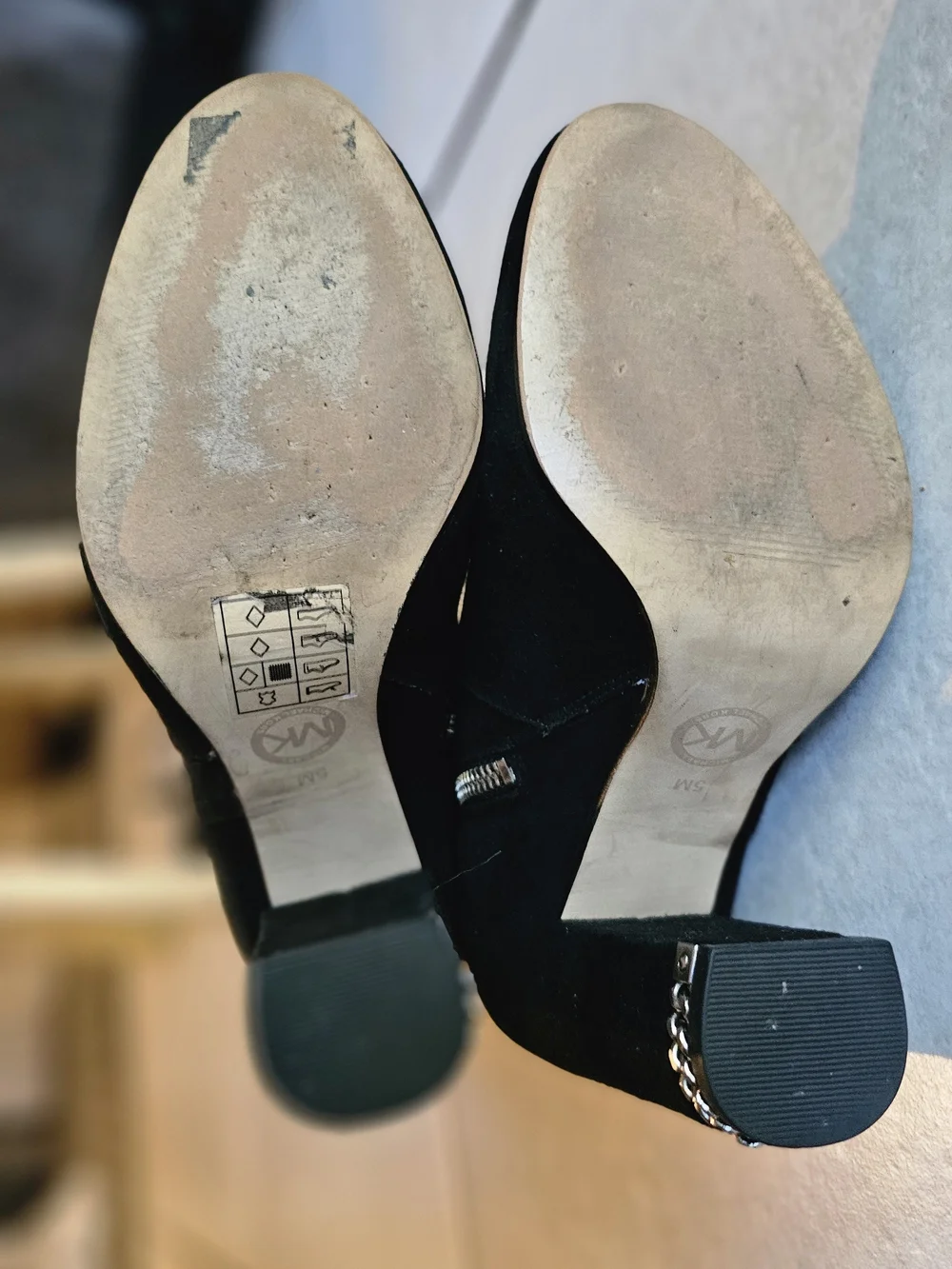 Michael Kors Black Suede Ankle Zip Booties